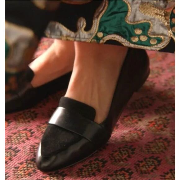 Women's Birdies Blackbird Leather Loafer Flat in Licorice sz 9 Preppy Minimalist - Picture 1 of 8